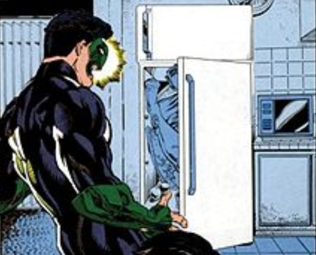 women in fridges first example