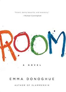 Room cover, the word room written in different colors of crayon
