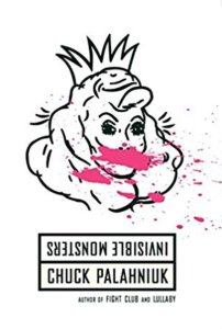 Invisible Monsters cover, that image that's a princess one way and an old lady the other way
