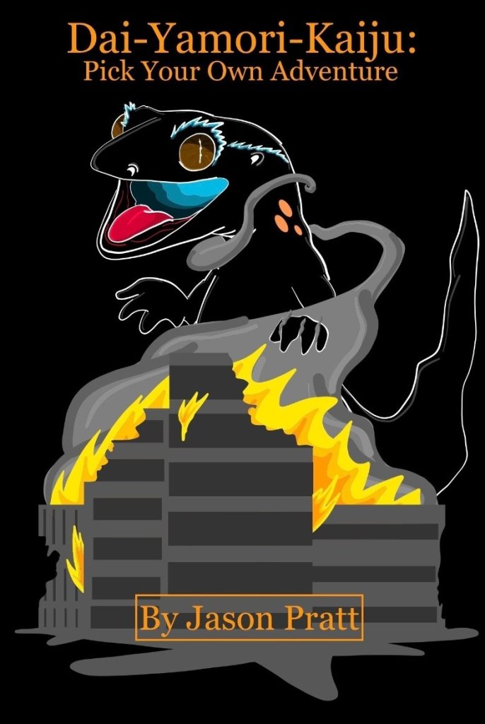 Kaiju monster destroying a skyscraper in japan