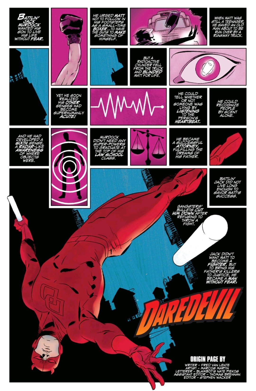 Daredevil origin page