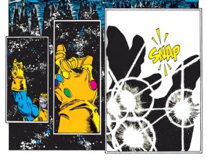 Thanos snapping his fingers