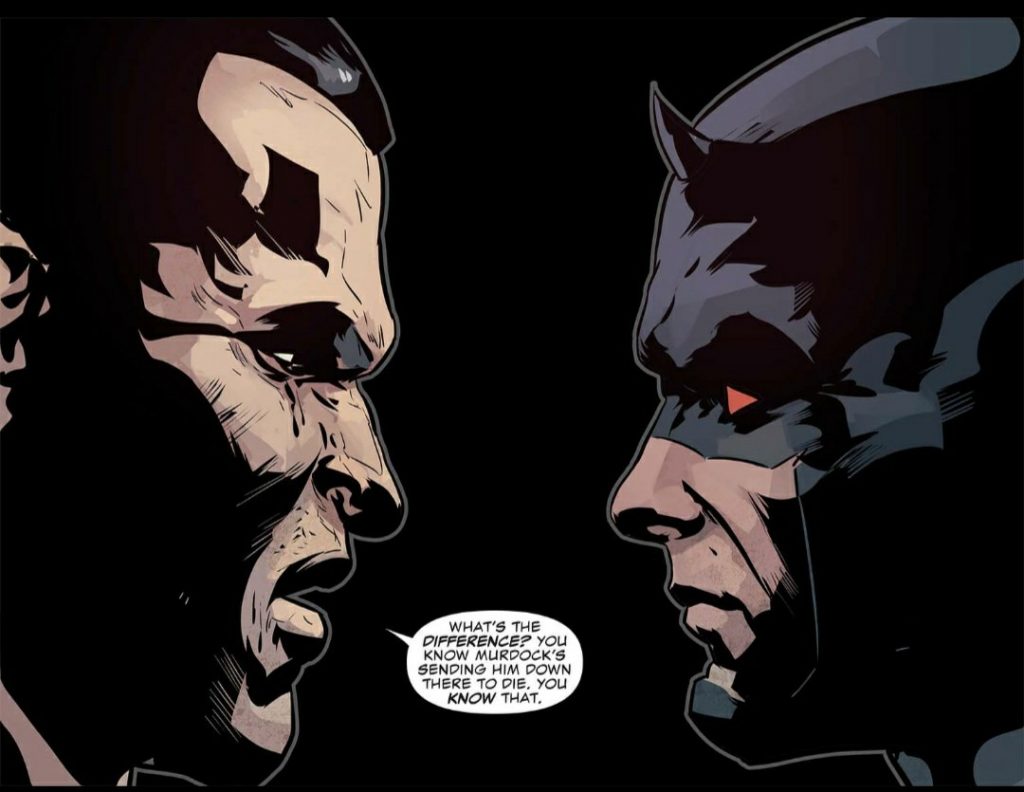 face off between daredevil and the punisher