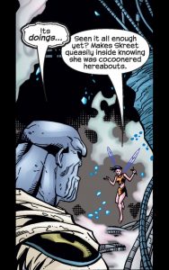 thanos talking to some fairy 