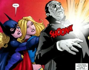 batgirl and supergirl fighting dracula