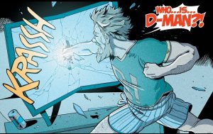 D-Man punching his television 