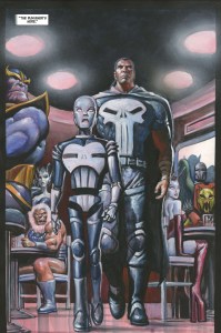 space: punisher with his robotic son