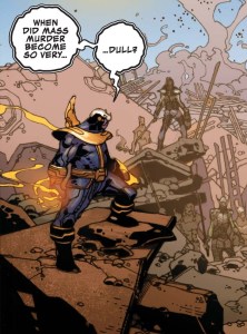 thanos contemplating mass murder