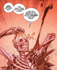 lady death revealing herself to thanos