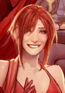 lisa in sunstone biting her lip