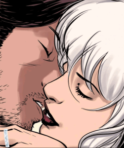 rogue and gambit kissing