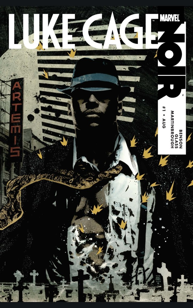 luke cage noir cover with cage in a fedora