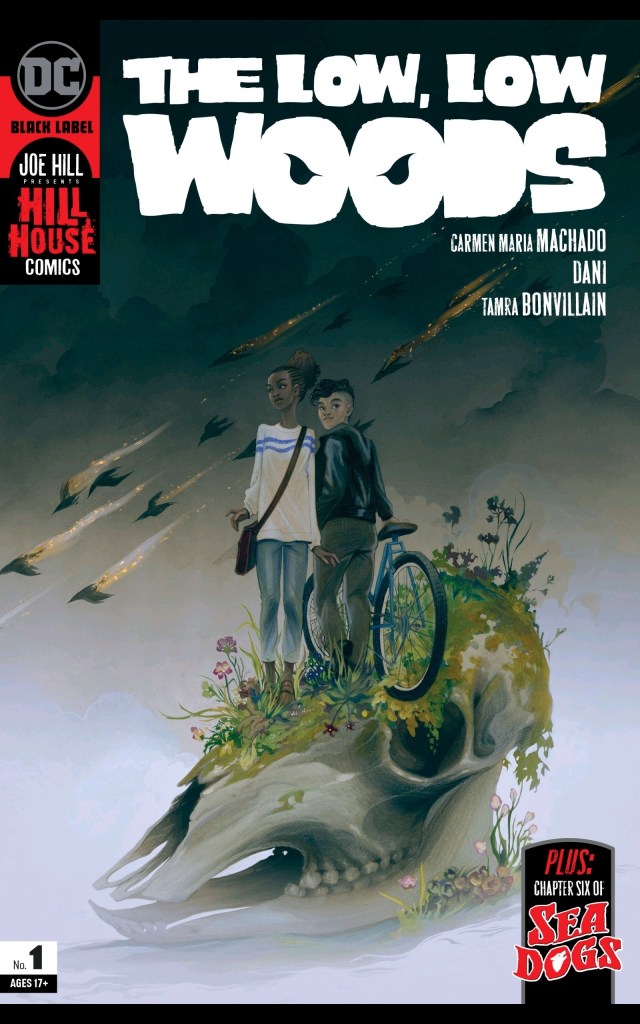 the low low woods cover two girls with a bike on a deer skull