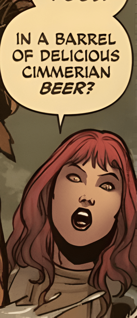 Red Sonja likes beer
